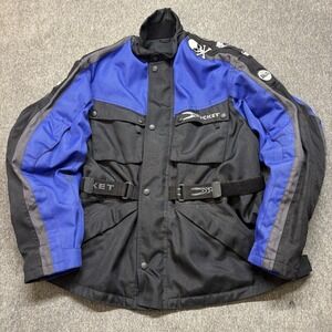 Joe Rocket Ballistic Mesh Motorcycle Jacket Blue L Touring Protective Armor